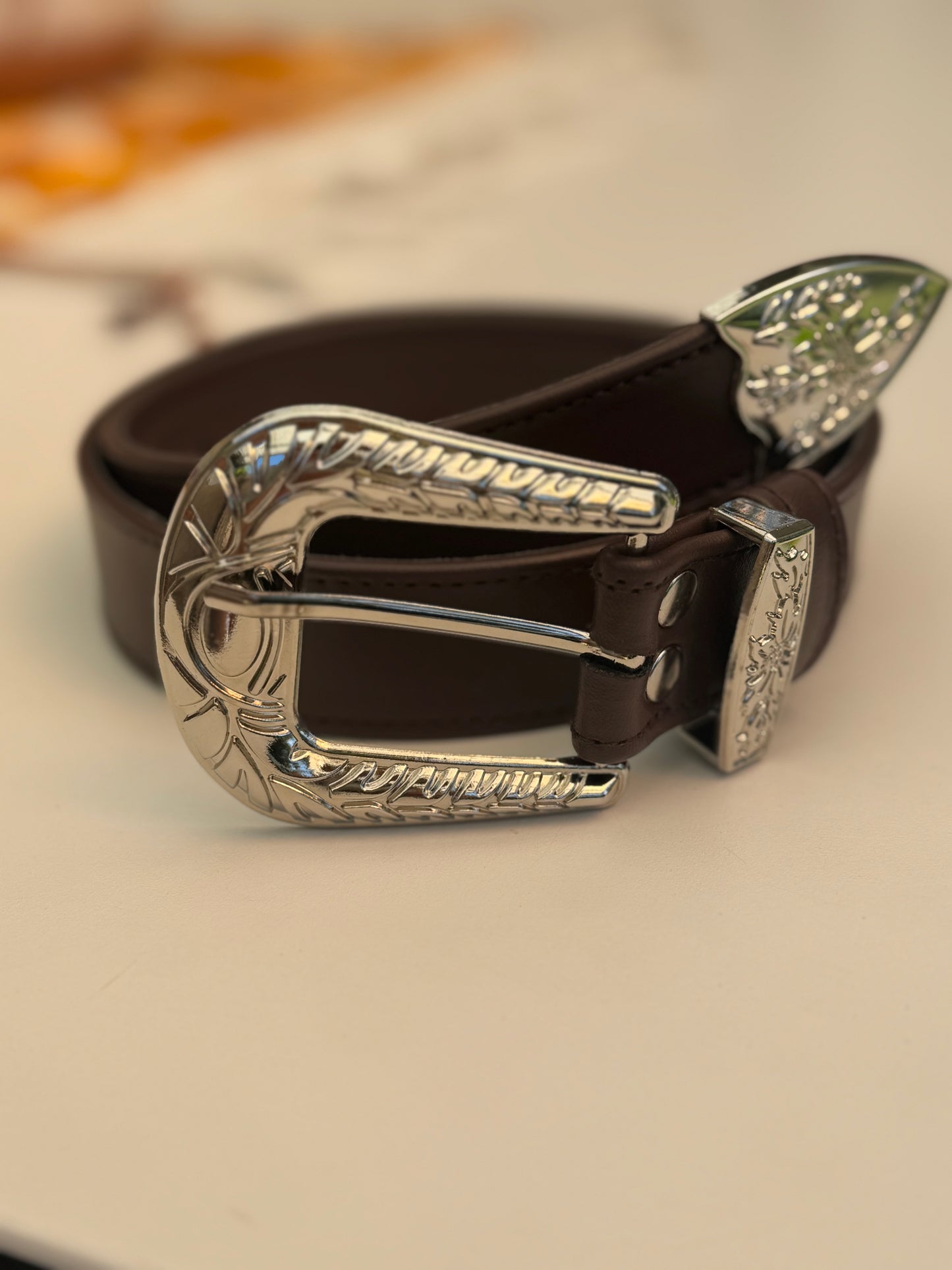 JOAN: Vegan Leather Western Belt in 2 colours