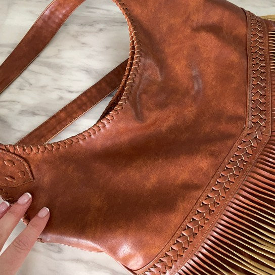 ADALITA Handmade Bag in Tan Brown Vegan Eco Leather