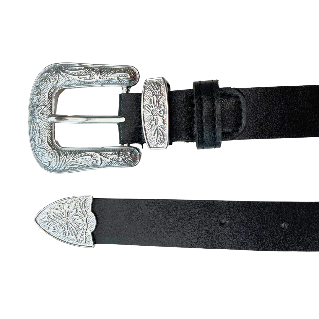 LOTUS Handmade Belt Black Vegan Leather