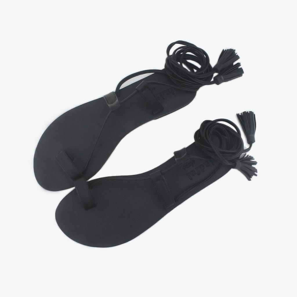 Alchemy strappy sandals in black vegan leather