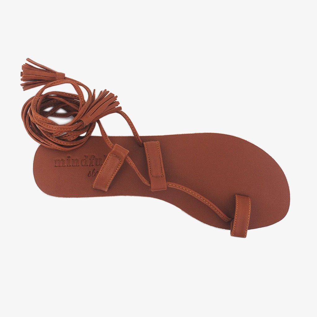 Alchemy strappy sandals in tan vegan leather