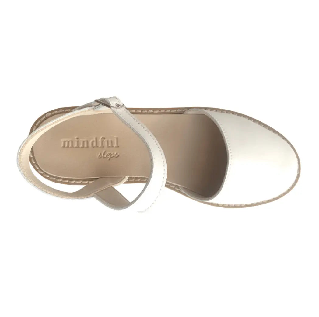 FLORA Handmade Sandals in Creamy White Vegan Eco Leather