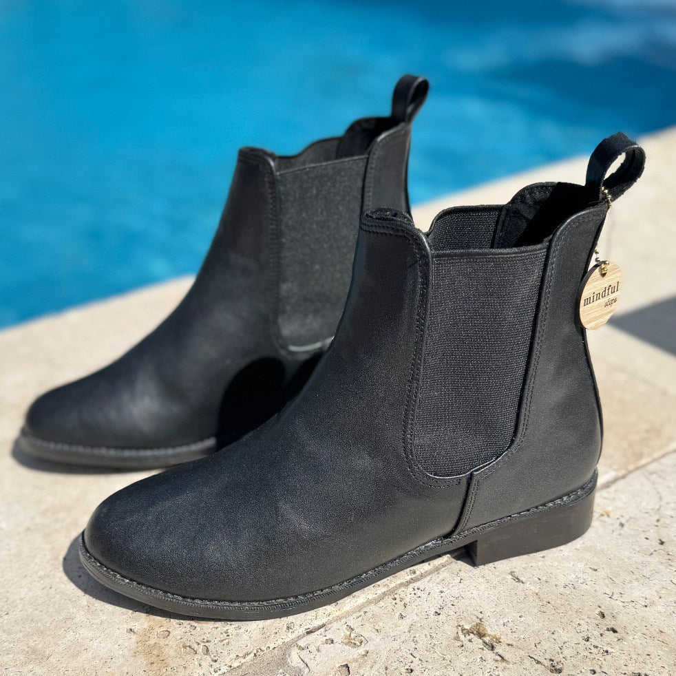 vegan boots for women ethical fashion Black cowboy boots veganstyle veganleather quality vegan shoes 