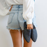 KYND Handmade Mules in Black Vegan Eco Leather
