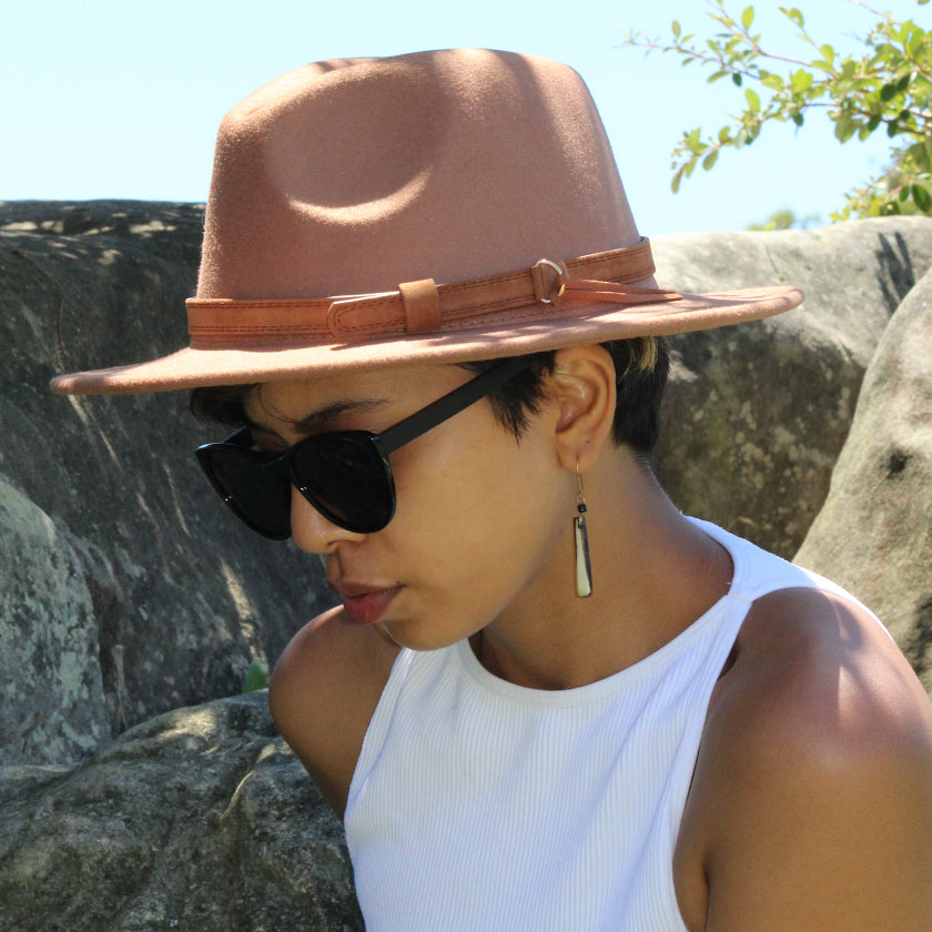 RUBY: Vegan Leather Fedora Hat Belt