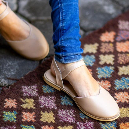 FLORA 2024: Vegan Leather Sandals Beige