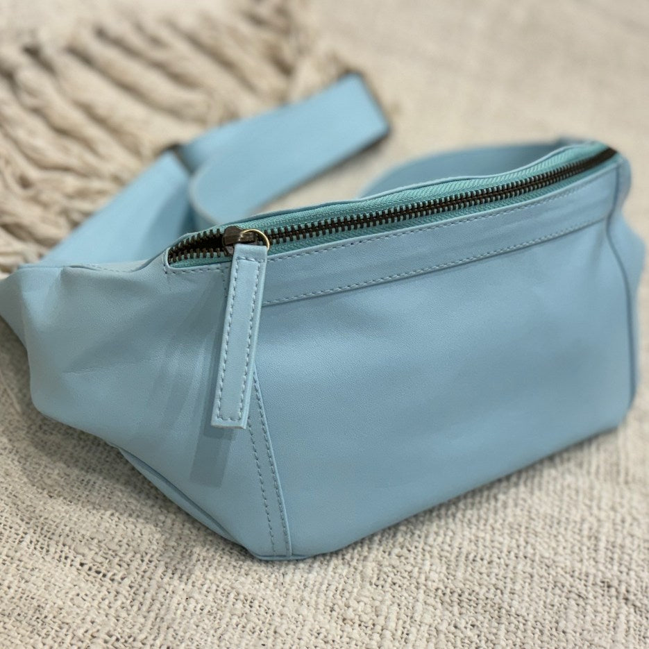 ROBIN: Vegan Leather Sling Bag Blue LIMITED EDITION