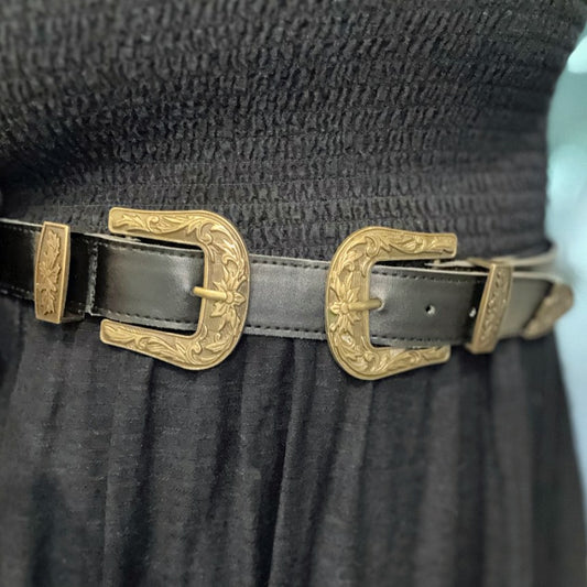 JETT: Vegan Double-buckle Belt M M/L L