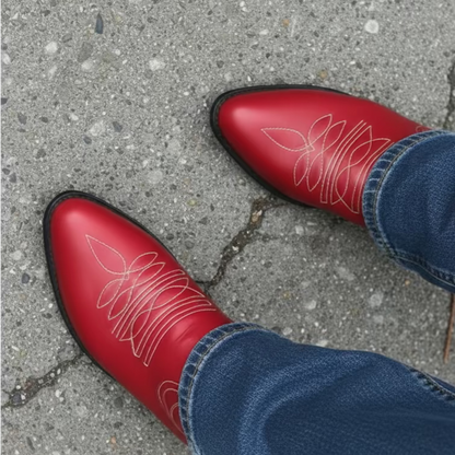 [Pre-order] PAMELA Zippered Cowgirl Boots Short