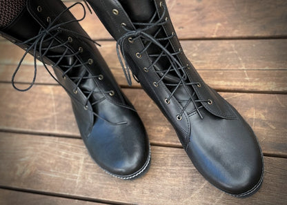 NATHALIE: Zero-drop Vegan Boots fits sz: 35 | 38 | 39