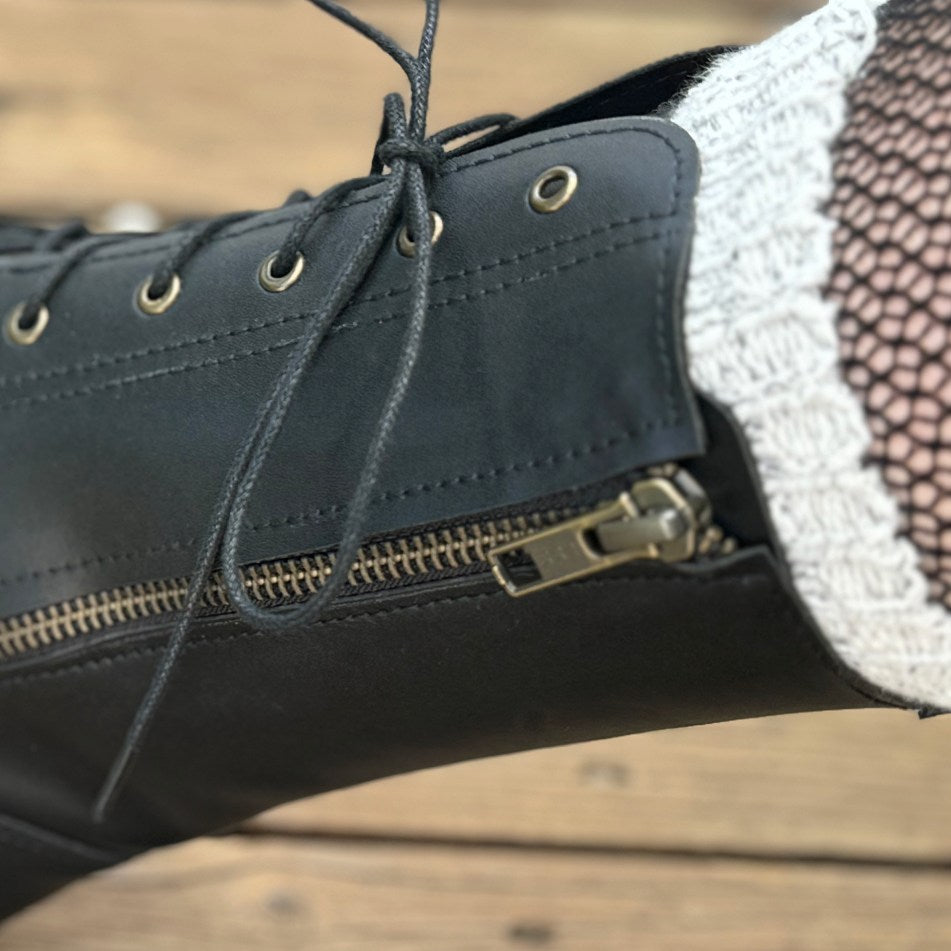NATHALIE: Zero-drop Vegan Boots fits sz: 35 | 38 | 39