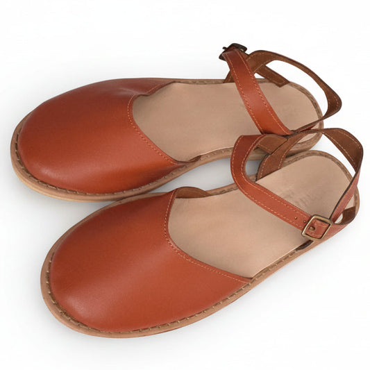 FLORA: Vegan Leather Sandals Rust 2026