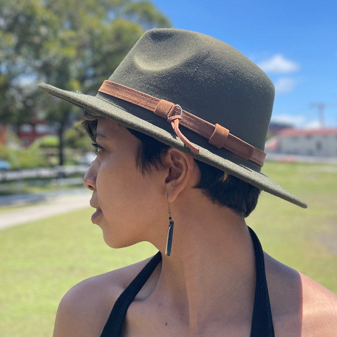 RUBY: Vegan Leather Fedora Hat Belt