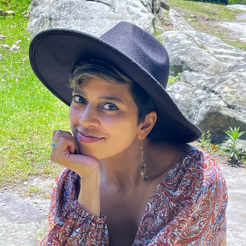 TEGAN: Vegan Wide Brim Fedora Black and Brown