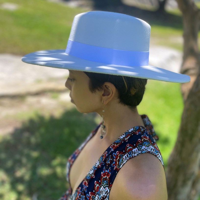 FIONA: Vegan Wide Brim Boater Hat in 3 Colours