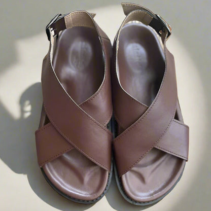 MARDI: Vegan Leather Sandals Brown