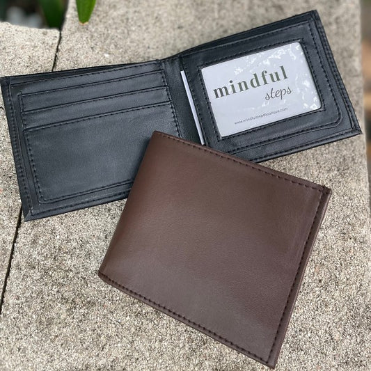 JAMIE: Vegan Leather Wallet Black/Brown