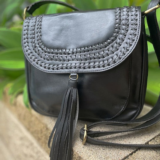 IVANA: Vegan Leather Bag Black