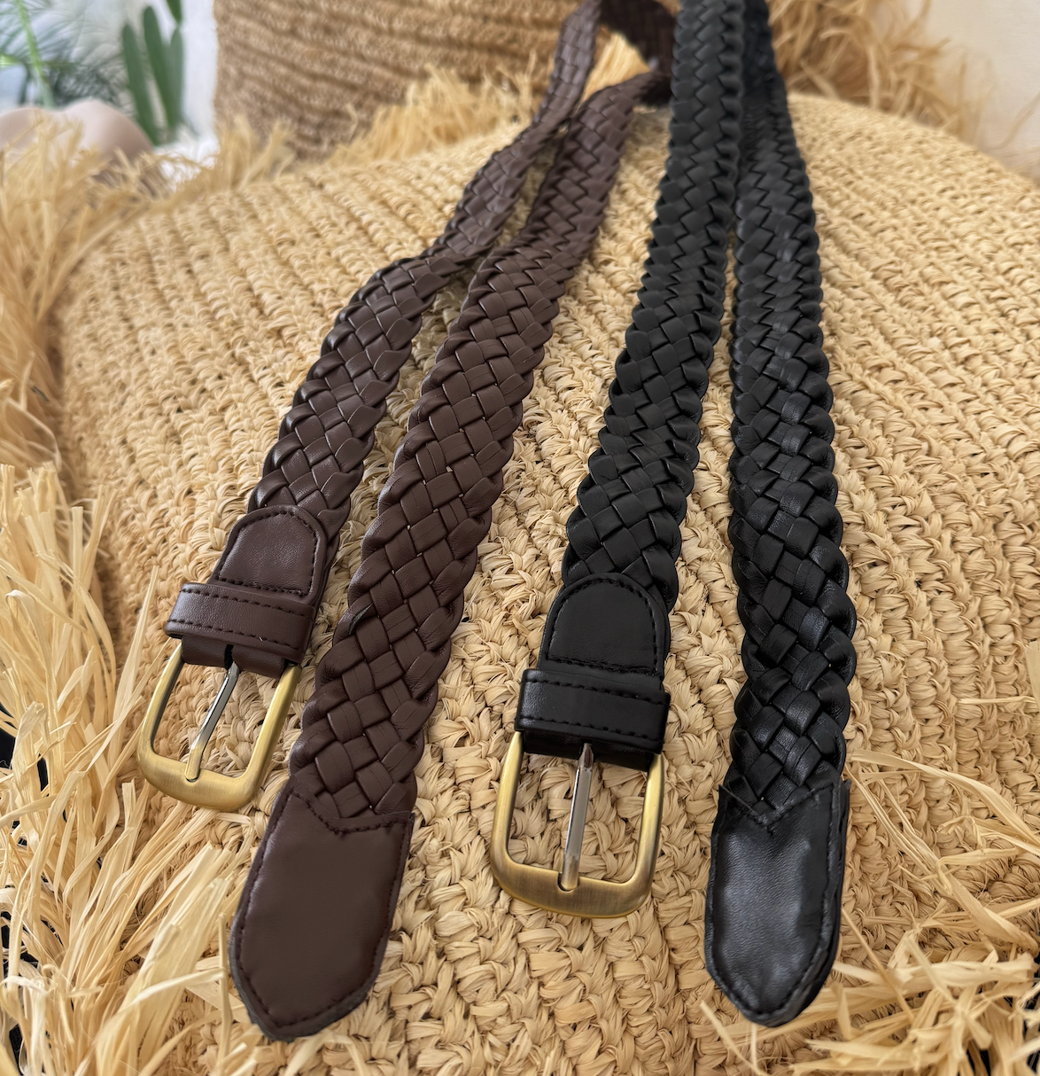 [Pre-order] MAGGIE: Vegan Leather Braided Belt