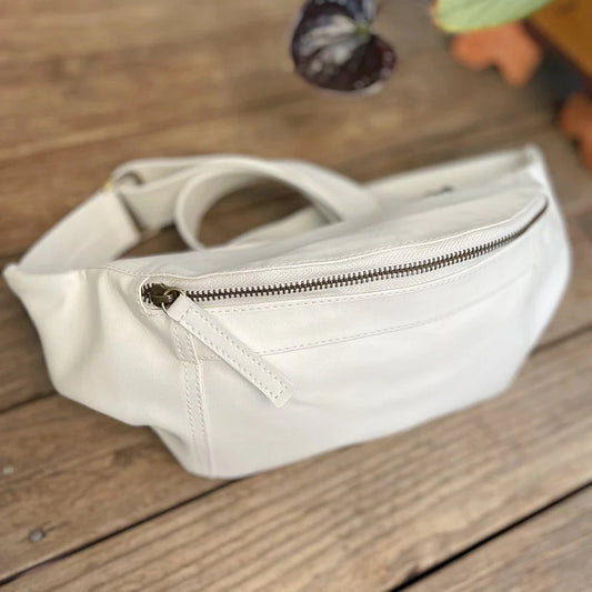 white crossbody bag