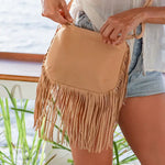 JESSICA Handmade Western Bag in Beige Vegan Suede