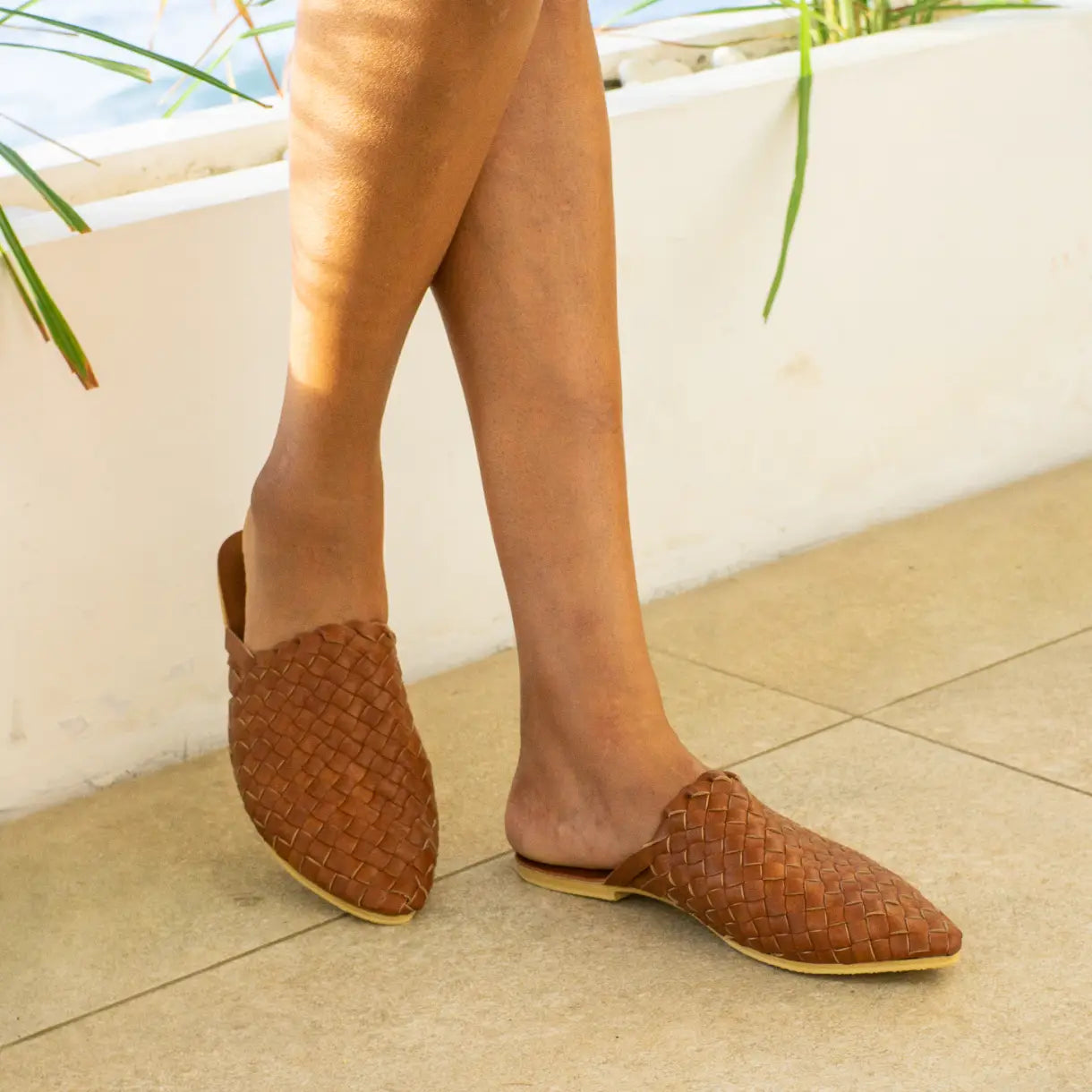 A rare find in the world of vegan shoes, compassionate customers globally purchase these from us to get that authentic leather look and feel of a woven leather mule.   These mules are handmade with soft vegan leather and suede lining for a luxe feel. Vegan shoes for women, australia