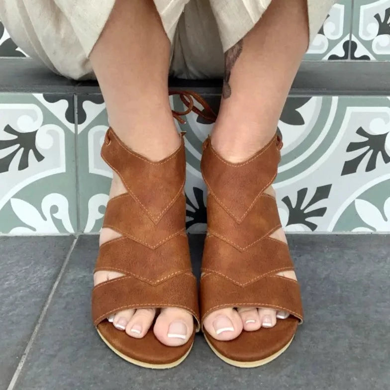 ERYKAH Handmade Heels in Matte Brown Vegan Eco Leather