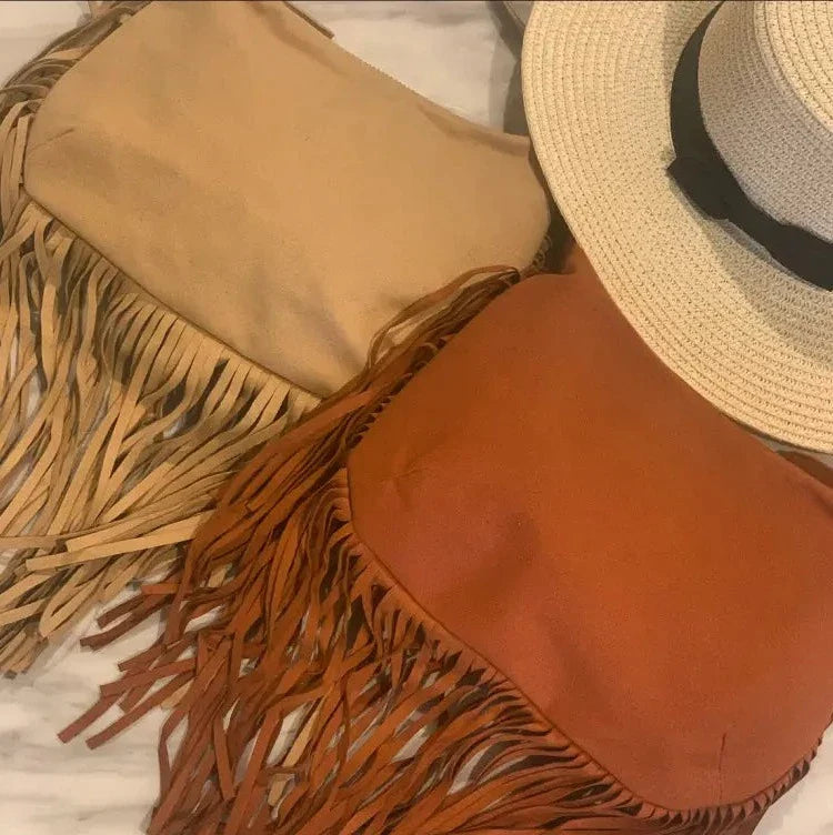 JESSICA Handmade Bag in Tan Brown Vegan Suede