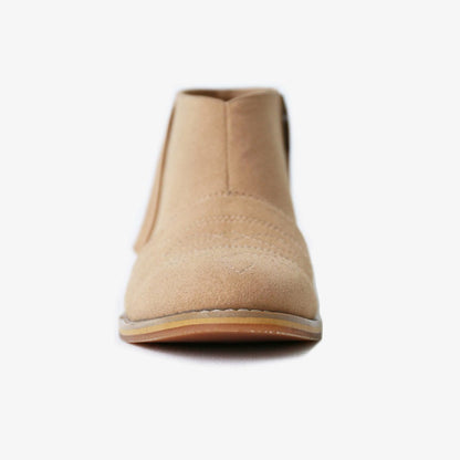 Vina Fringe Boots in Sand Vegan Suede