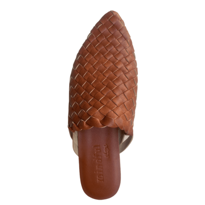 Mindful Steps Boutique Mules KYND Hand-Woven Mules in Tan Brown Vegan Leather