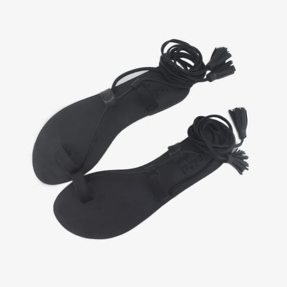 Alchemy strappy sandals in black vegan leather