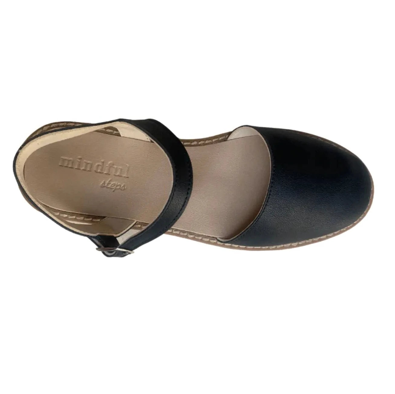 FLORA Handmade Sandals in Black Vegan Eco Leather